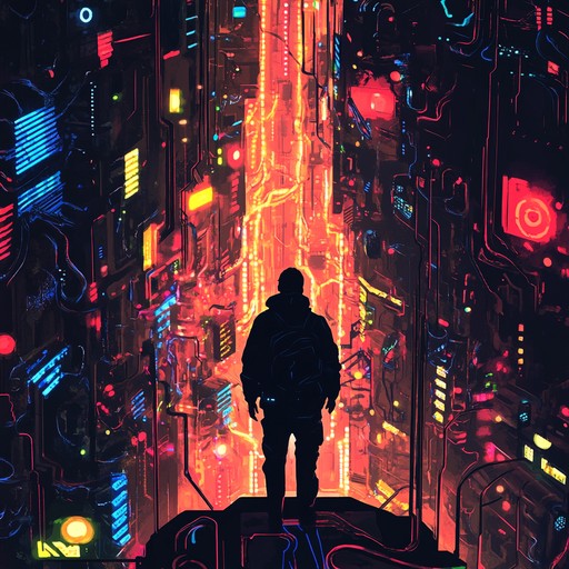 An electrifying instrumental piece that blends pulsing synth basslines with atmospheric pads, capturing the essence of a world where technology and humanity collide. The composition takes listeners on a journey through a futuristic cityscape, building suspense and excitement with each beat.