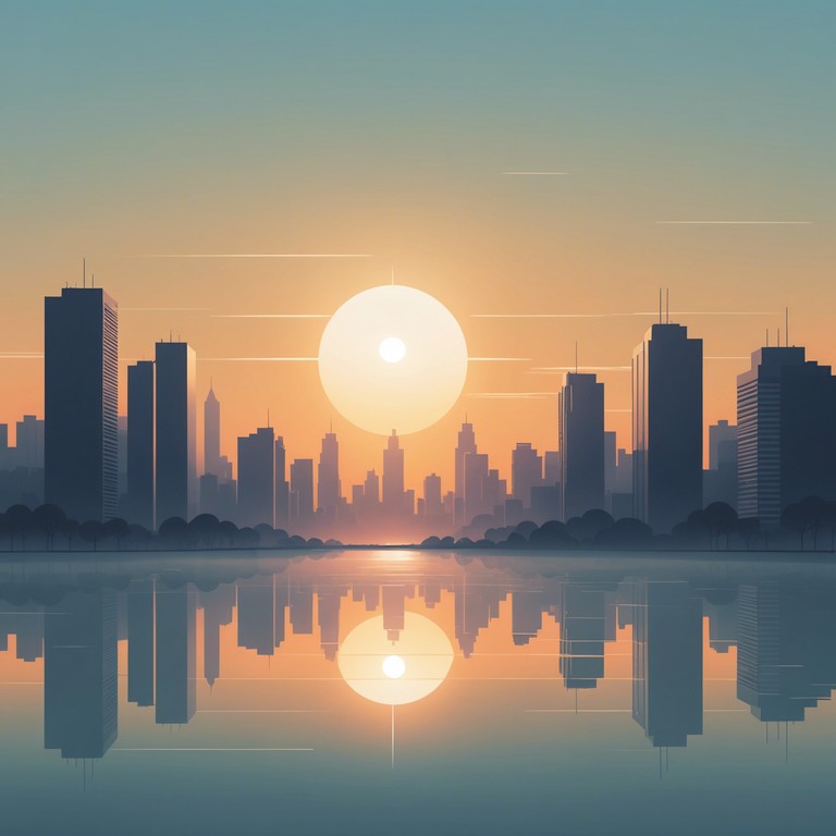 Imagine a gentle jazz tune played on a saxophone as the sun rises, casting a soft glow over a quiet city. The music captures the peaceful essence of dawn, enveloping the listener in warmth and serenity.