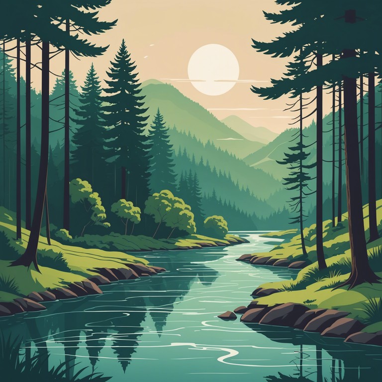 This track features a serene soundscape inspired by the timeless flow of river waters around the globe, blending natural ambient sounds with gentle musical expressions to evoke peace and tranquility.