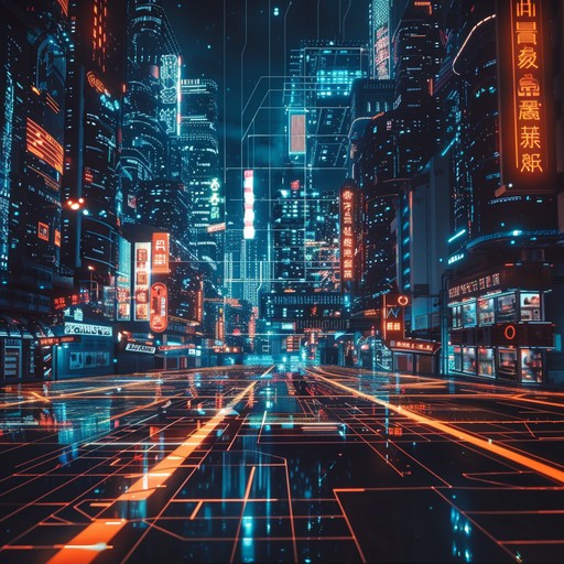 Discover a sonic journey through a neon illuminated cityscape, where glitchy idm beats reflect the vibrancy and mystery of urban nights. Crafts intricate rhythms and digital textures creating an audio portrait of modern city life, capturing its dynamic energy and enigmatic ambiance.