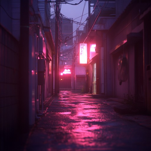 A gentle symphony of synthesizers and electronic beats, painting a vivid picture of hope and warmth amidst a dystopian neon lit cyberpunk city