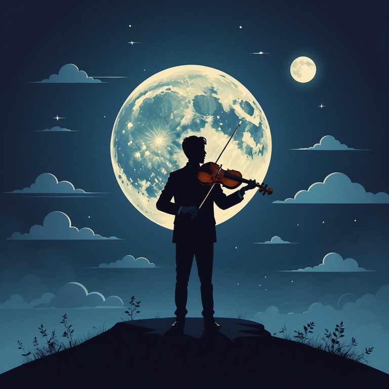 Under the haunting glow of a full moon, eerie violins create a dark yet enchanting soundscape. This track invites listeners into a mystical night where shadows dance in the silver light, blending a sense of both awe and fear.