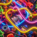 energetic and lively toy sounds mixed with electro beats