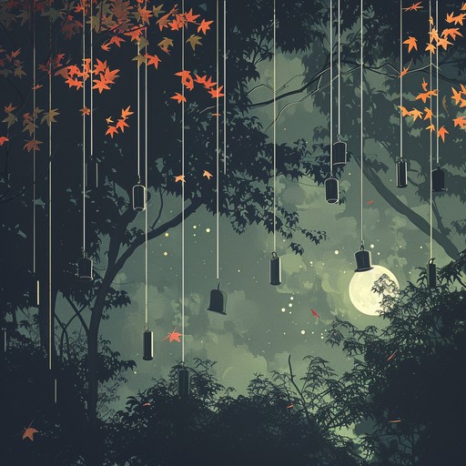 Explore a moonlit forest surrounded by gentle night sounds, infused with experimental ambient tones. Soft whispers of wind, occasional chimes, and the rustling of leaves create a serene yet intriguing atmosphere. Ideal for relaxation but keeps the listener curious, blending the peaceful with the unfamiliar.