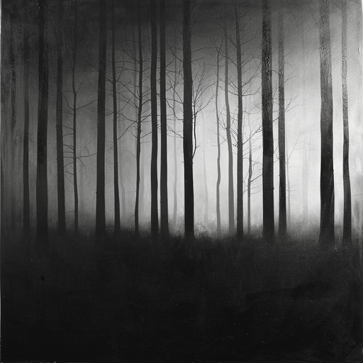 A sinister and mysterious composition featuring slow, creeping melodies with dark undertones, creating a chilling and unsettling atmosphere reminiscent of haunted walks at midnight.