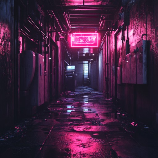 An eerie synthwave track featuring haunting synth layers and dark atmospheric tones. The piece gradually builds tension, creating an unsettling and futuristic soundscape perfect for setting a mysterious mood