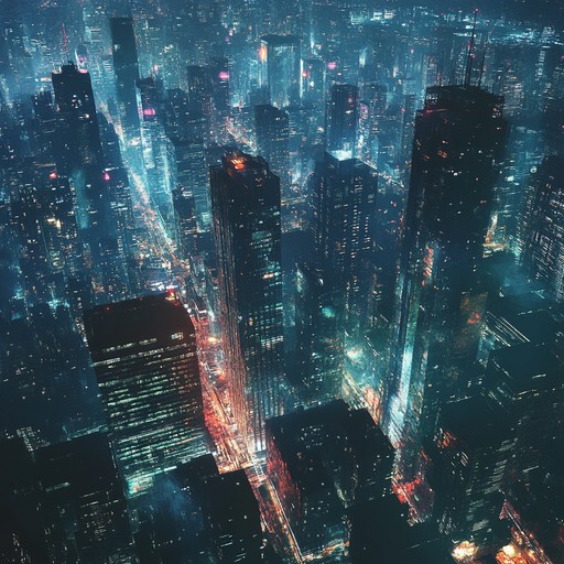 An energetic track bursting with pulsating synth rhythms and evocative melodies, conjuring vivid images of a neon lit cityscape at night. Perfect for capturing the essence of urban vibrancy and futuristic adventures.