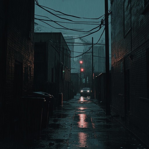 Imagine a high stakes pursuit through a dimly lit, rain soaked alleyway. Mysterious melodies intertwine with intense basslines, capturing the tension and urgency of the moment, creating an immersive suspenseful experience.