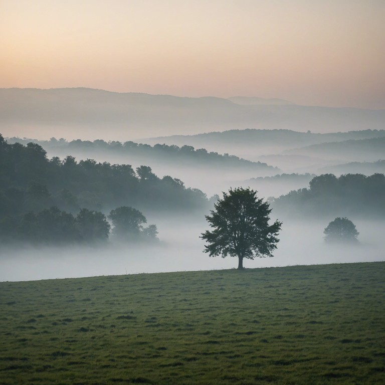 This alternative version parallels the original but focuses more intensely on the slower, introspective buildup of sun rays cutting through morning fog, encapsulating the new day's endless possibilities.