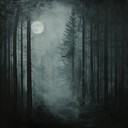 tense and haunting melody in moonlit forest shadows