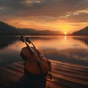 warm ambient strings creating a romantic serene evening atmosphere.