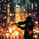 violin dances over electronic nightscapes