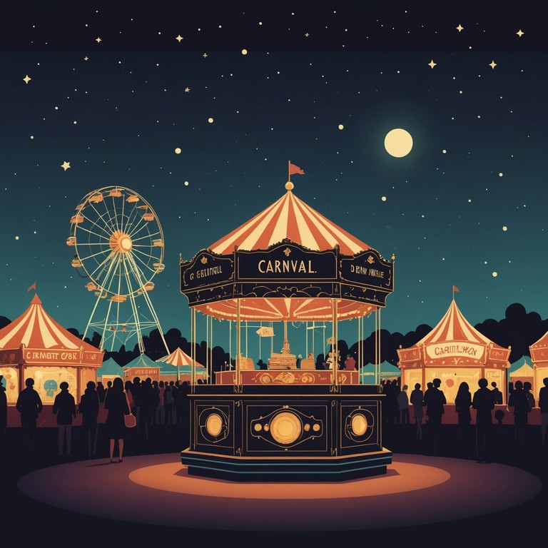 Imagine a night where the skies darken but the lights of the carnival brighten, sounds of a gentle music box playing as you drift into a world of fantasy and nostalgia.