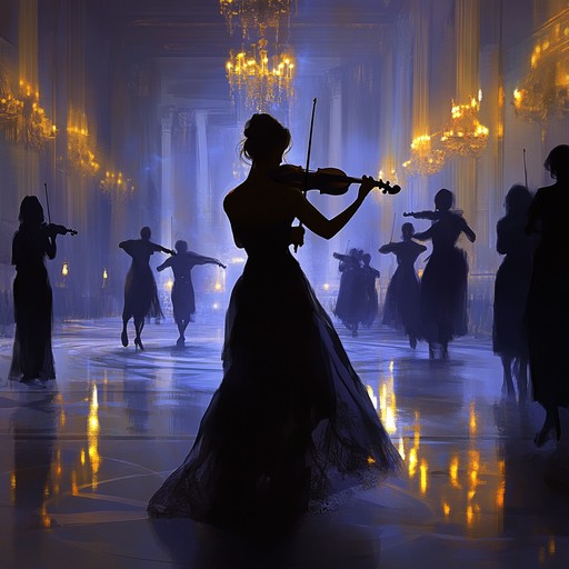 An enigmatic waltz where haunting violin melodies dance through shadowed halls, building suspense and allure.