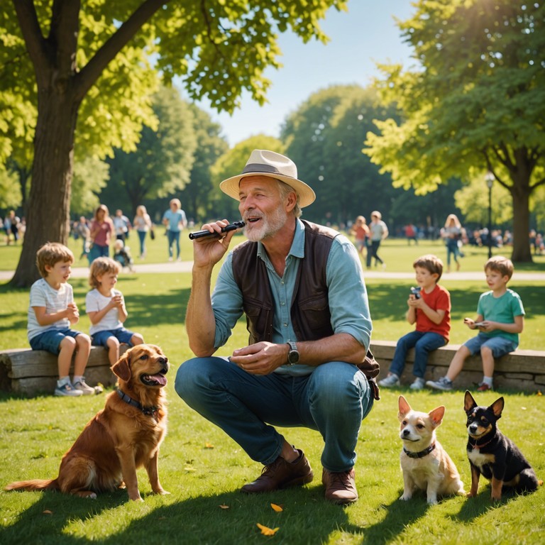 Imagine a musical expression of a spirit frolicking in vast, sunlit meadows, with each harmonica note adding to the sensation of unbridled joy and the freedom of nature's embrace.