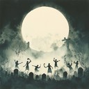 monsters dancing under full moonlight shadows