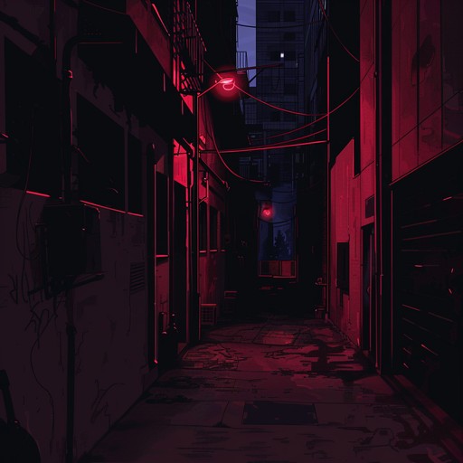 A haunting synthpop track that combines eerie, atmospheric synth layers with an unsettling, urban backbeat. It creates a chilling ambiance reminiscent of dark city streets at midnight, perfect for setting a spooky, futuristic atmosphere.