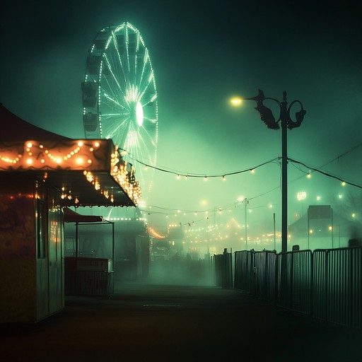 Picture a desolate carnival after dark, where the pipe organ plays haunted melodies. The fairground is abandoned but alive with unnerving energy. Eerie calliope music intertwines with the sounds of rusted rides coming to life. Ghostly whispers and sinister laughter echo through the air. The atmosphere is heavy with foreboding, creating a spine chilling and surreal experience.