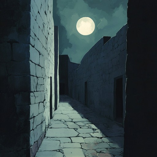 An evocative instrumental composition that immerses the listener in the anxious ambiance of navigating through the narrow, winding streets of an ancient city as night falls. Ethnic melodies performed on the duduk create a tense and mysterious soundscape, reflecting the uncertainty and intrigue that lurk in the shadows