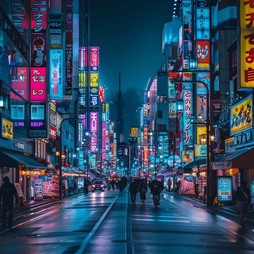 Dive into a vibrant j pop track filled with energetic melodies and neon infused electronic beats. This instrumental song captures the essence of modern tokyo, blending traditional and futuristic elements, creating an engaging and dynamic listening experience that feels like a high energy night in the city's heart.