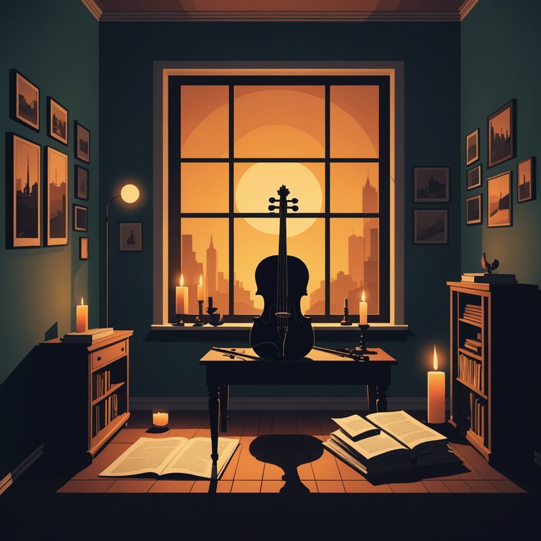 Similar in theme, stars whisper sadness portrays a serene night where the whispers of the past bring both sorrow and comfort through the sounds of a solo violin. This alternative version leans more on the reflective side, creating a space for introspection and emotional healing.