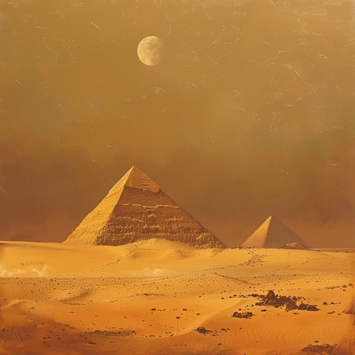 This piece transports the listener to the heart of cairo as the sun sets, casting long shadows and bathing the ancient pyramids in a warm, golden glow. The music captures the essence of the bustling marketplaces and the serene desert that surrounds the city