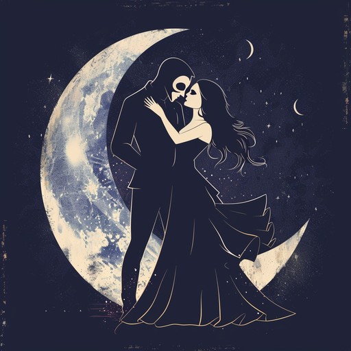 Imagine a grand ballroom under the moonlight, where masked dancers glide across the floor in a haunting, yet beautiful waltz, each movement telling a story of hidden desires and clandestine meetings