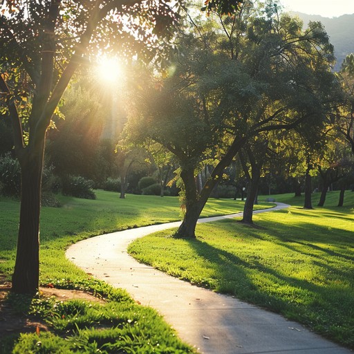 Gentle strumming of the acoustic guitar carries a heartwarming melody, infused with subtle piano accents, evoking the feeling of a sunny afternoon walk through a serene park. The composition weaves a narrative of self assurance and contentment, gently uplifting the listener's spirits.