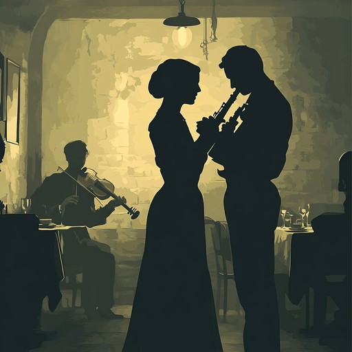 An instrumental klezmer piece that weaves sultry clarinet melodies over a slow, seductive rhythm, capturing the essence of forbidden love under starlit skies