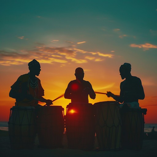 A relentless, high energy composition that merges traditional african drumming with modern electronic beats, creating a captivating and intense fusion of sound. The layers build complexity and excitement, ensuring an invigorating musical journey.