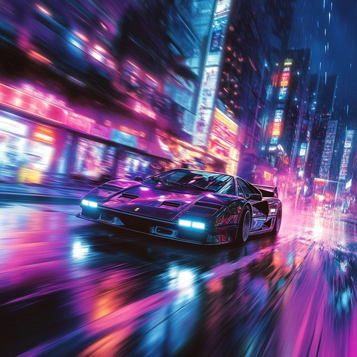 A lively instrumental track that transports listeners back to the 80s with catchy synthesizer melodies, pulsating basslines, and dynamic rhythms, embodying the thrill of a nighttime city adventure.