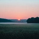 ethereal sunrise composition evoking serene morning ambiance.