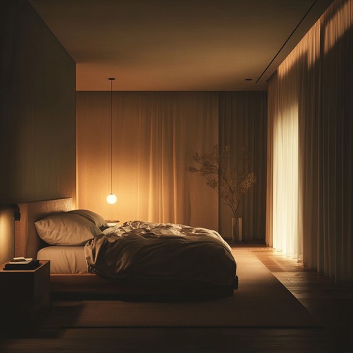 An ambient track with soothing electric piano melodies designed to cultivate tranquility and introspection during serene twilight moments. The gentle soundscape fosters relaxation and a peaceful atmosphere in the bedroom.