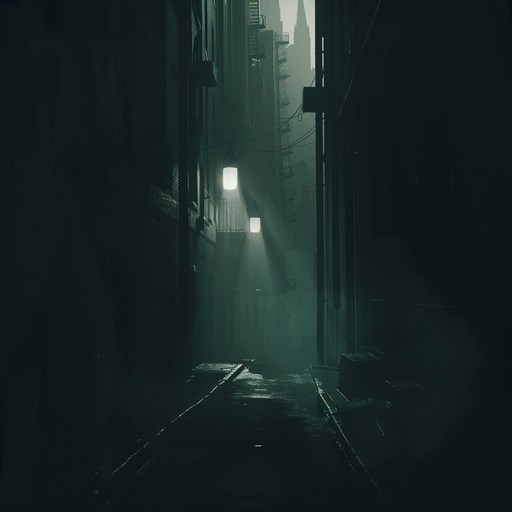 Dive into a shadowy soundscape mixing eerie melodies with dense beats, evoking the feeling of wandering through a labyrinthine cityscape at night. The track's dark ambient textures seamlessly blend with complex rhythmic patterns, creating an enigmatic and captivating listening experience.