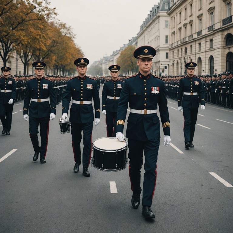 This composition aims to capture the dignity and solemnity of a military homage, evoking a sense of honor and remembrance through its precise and disciplined structure, akin to a ceremonial march. The piece progresses with a stately rhythm, delivering emotional weight and a timeless respect for those who served.