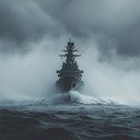 tense instrumental depicting russian navy amid approaching storm