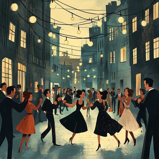 Revitalize the vibrant energy of 1950s urban dance parties with electrifying guitar riffs and spirited rhythms. This instrumental brings the past alive, celebrating the joyous dances and carefree moments under the city lights.