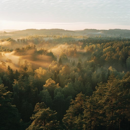 An instrumental track that finds solace in the gentle mist of a whispering forest. Blending the soothing strums of an acoustic guitar with subtle ambient forest sounds, this piece is perfect for unwinding and inner reflection. The dynamics remain soft and consistent, creating a serene soundscape that invokes comfort and tranquility