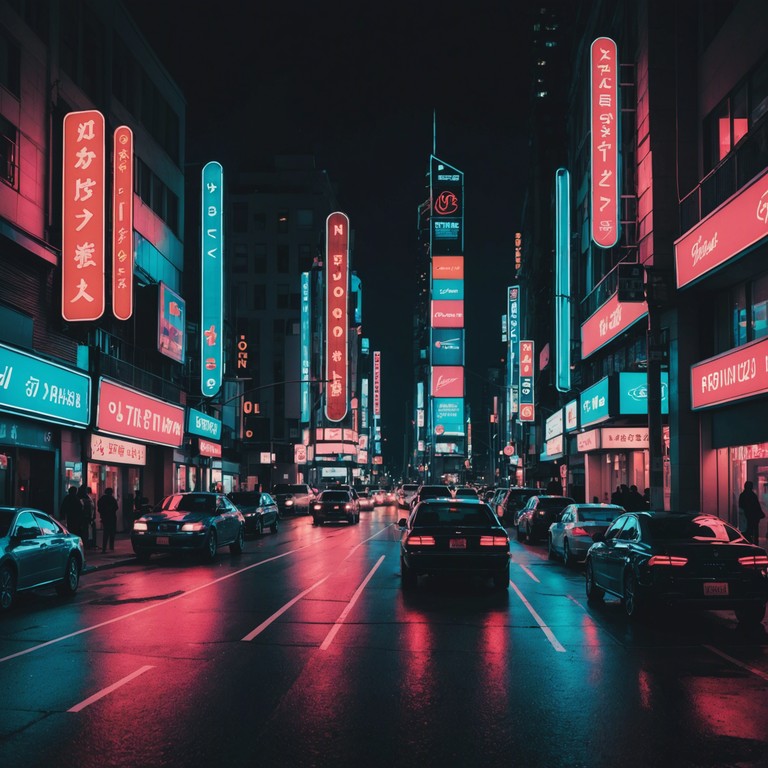 Imagine a high speed car chase through a city bathed in neon, with pulsating rhythms that reflect the heartbeat of urban nightlife. The music captures the essence of speed, danger, and the thrill of the night in a densely populated metropolis, making listeners feel as if they're navigating through crowded streets at an exhilarating pace.