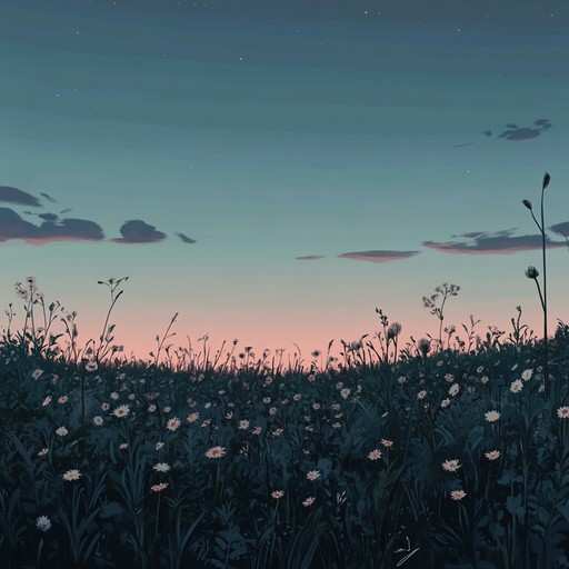 A gentle instrumental featuring piano, light percussions, and soft synth pads, designed to evoke the serenity of a summer evening transitioning into night. It aims to provide a relaxing and introspective listening experience.