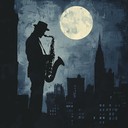 gentle sax melody reflecting midnight's serene solitude