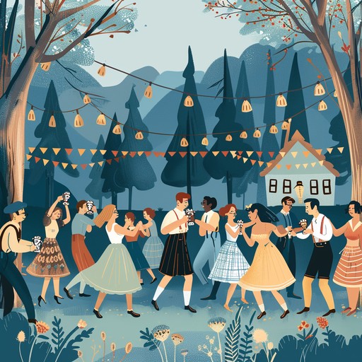 Imagine a lively oktoberfest scene, with joyful dancing and celebratory vibes all around. The music captures the essence of a traditional yet modern german schlager, perfect for a festive gathering.