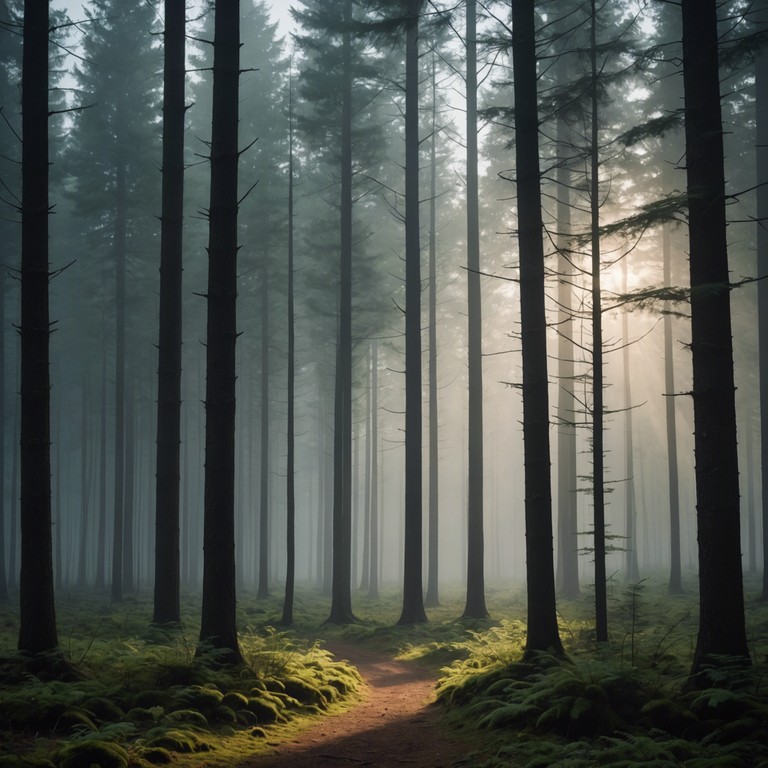 Immerse in the serene soundscapes that blend deeply resonant piano tones with the subtle sounds of the forest at dawn. This piece provides an ambient background ideal for meditation or decompression after a long day.