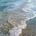 gentle ocean waves lapping on a peaceful sandy beach