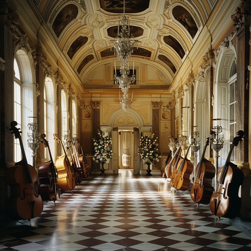 An instrumental piece that captures the elegance and festivity of the baroque era, featuring harpsichord and strings with intricate melodies and rhythmic patterns to uplift any celebration.