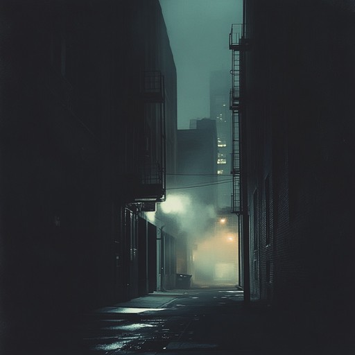 A haunting beat with layers of eerie synths and subtle scratches creates a mysterious ambiance perfect for late night contemplations. The low basslines and ethereal soundscapes create an enigmatic urban vibe that captures the unease of nighttime streets.