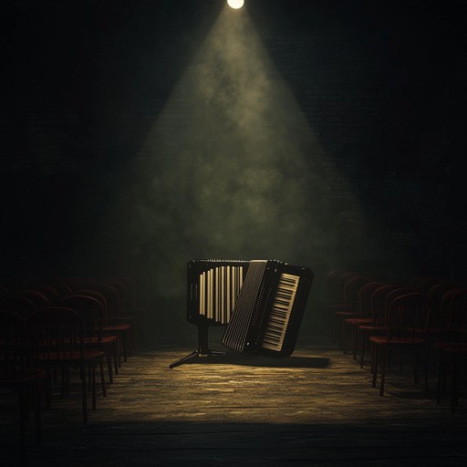 An emotive dark cabaret instrumental combining haunting and hopeful elements. Enigmatic melodies and dynamic arrangements create a sophisticated, emotional piece. Accordion driven.