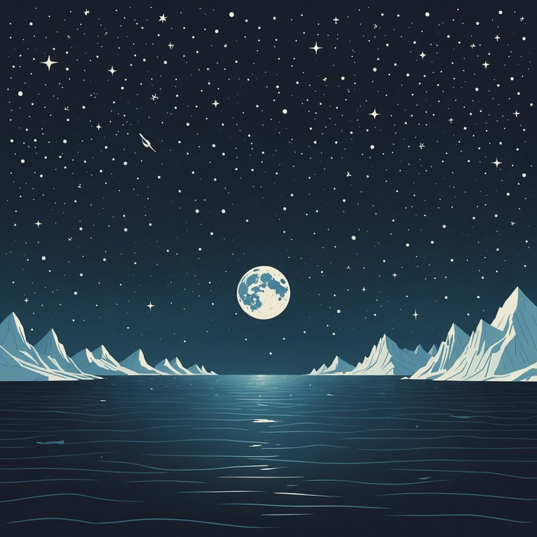 The track features a serene melody that reflects the tranquil yet haunting atmosphere of the arctic ocean at night, evoking the sound of the russian navy navigating through icy waters. Traditional instruments subtly blend with ambient sounds to create a soundscape that is both calming and introspective.