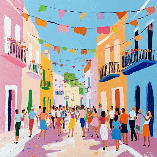 Picture the vibrant streets of a summer carnival, filled with the sound of infectious grooves. This piece combines lively brass sections, groovy basslines, and syncopated rhythms to evoke joy and dance. Perfect for capturing the essence of a jubilant community gathering with endless dancing and smiling faces.