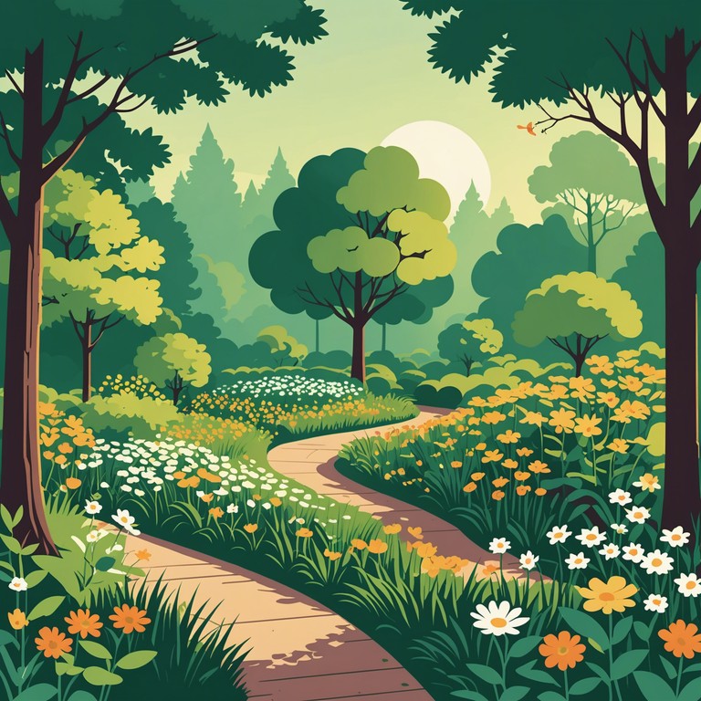 This track features a spirited and uplifting composition, much like stepping into a bright, blossoming garden in spring. The lively art song is carried by the whimsical tones of a harpsichord, embodying the fresh awakening of nature and the playful dance of sunlight through leaves. It's a musical exploration of renewal and joyous life.